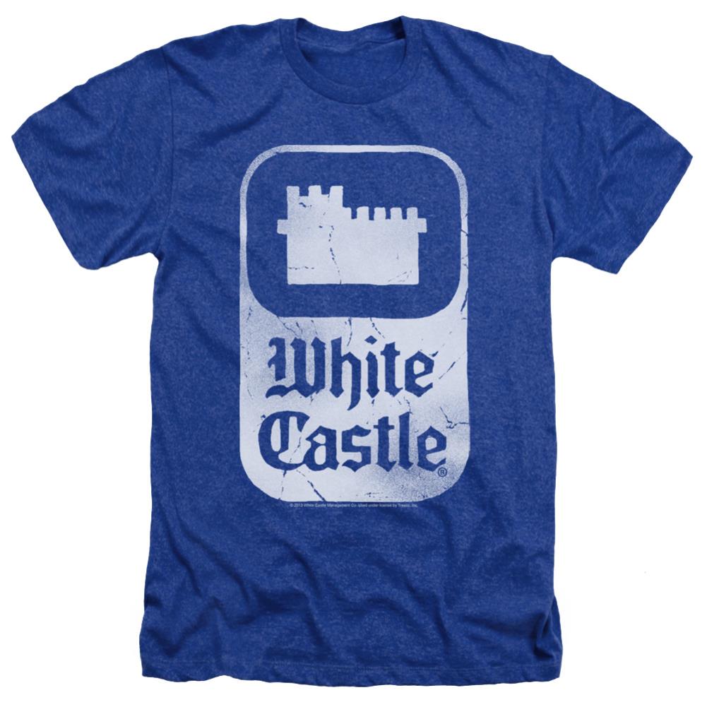 White Castle Classic Logo Men's 30/1 Heather 60 40 Poly Short-Sleeve T-Shirt