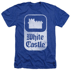 White Castle Classic Logo Men's 30/1 Heather 60 40 Poly Short-Sleeve T-Shirt