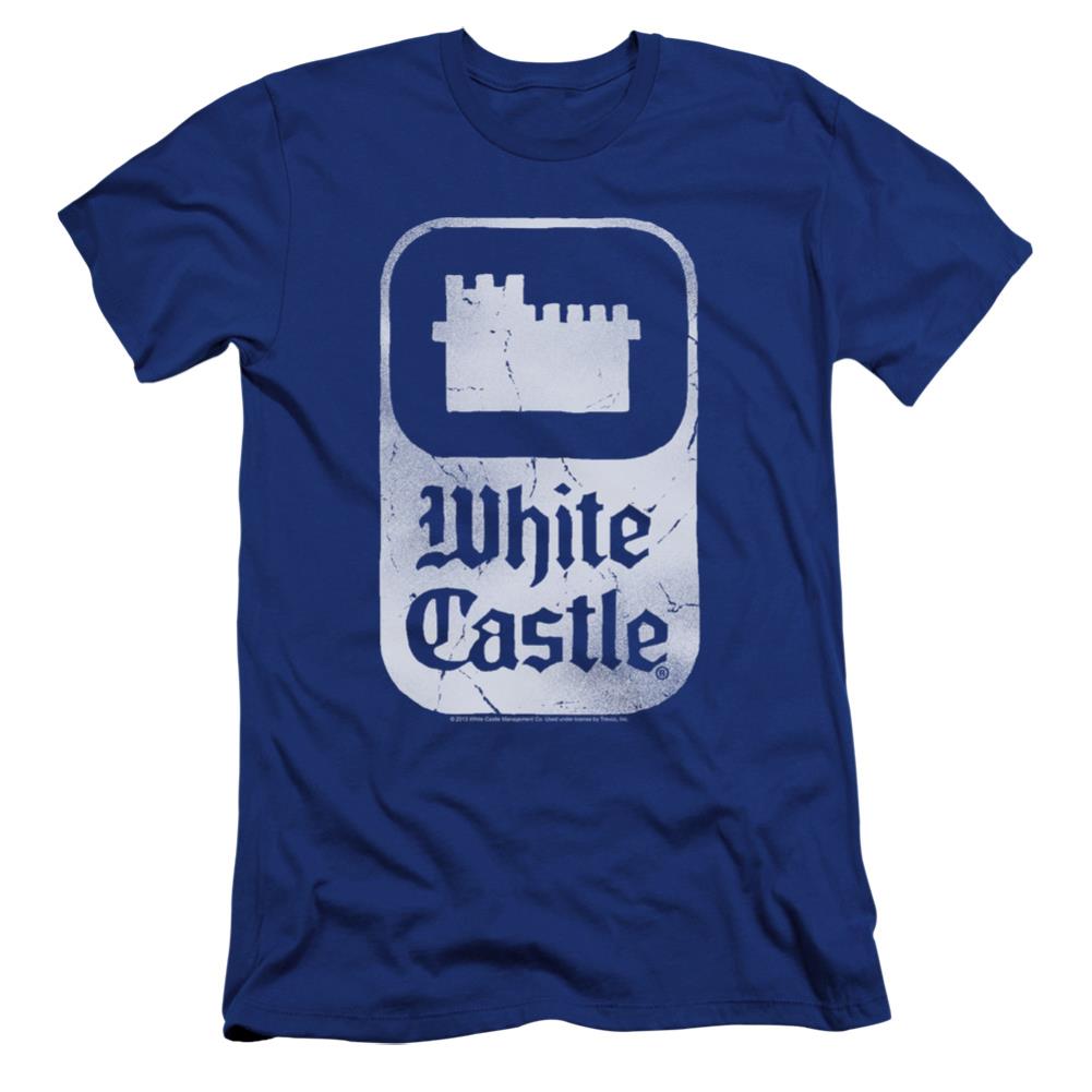 White Castle Classic Logo Men's Ultra-Soft 30/1 Cotton Slim Short-Sleeve T-Shirt