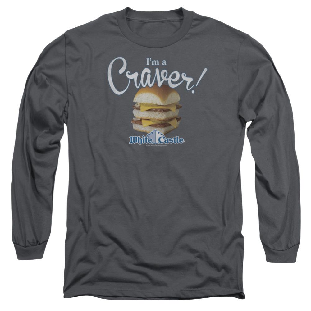White Castle Craver Men's 18/1 Cotton Long-Sleeve T-Shirt