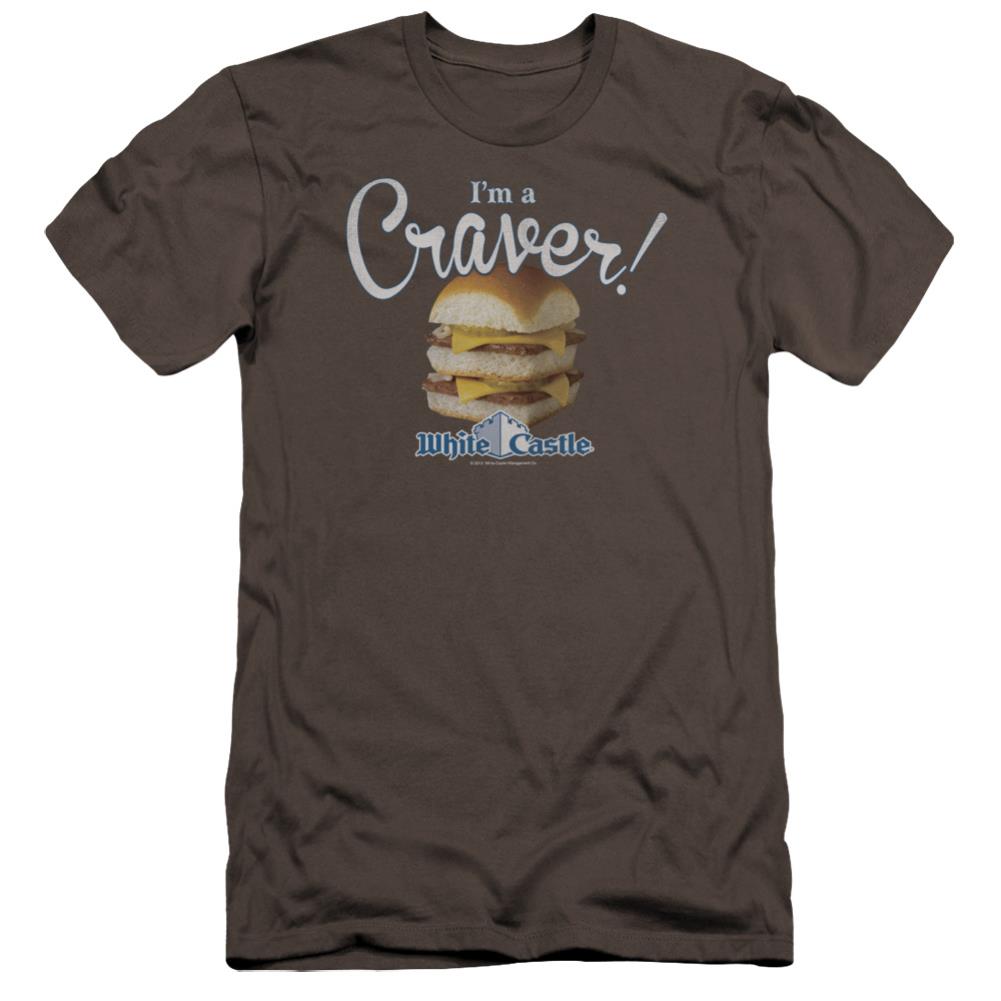 White Castle Craver Men's Ultra-Soft 30/1 Cotton Slim Short-Sleeve T-Shirt