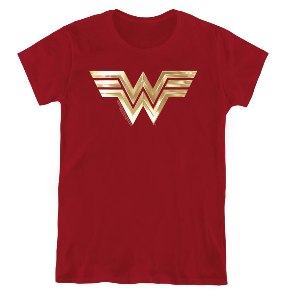 Wonder Woman 1984 Golden Logo Women's 18/1 Cotton Short-Sleeve T-Shirt