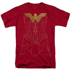 Wonder Woman Movie Armor Outline Men's 18/1 Cotton Short-Sleeve T-Shirt