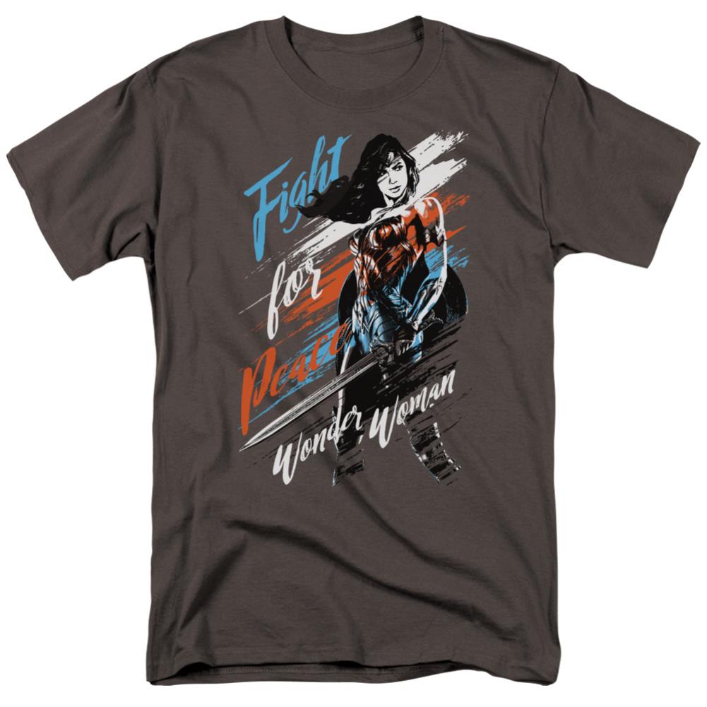 Wonder Woman Movie Fight For Peace Men's 18/1 Cotton Short-Sleeve T-Shirt