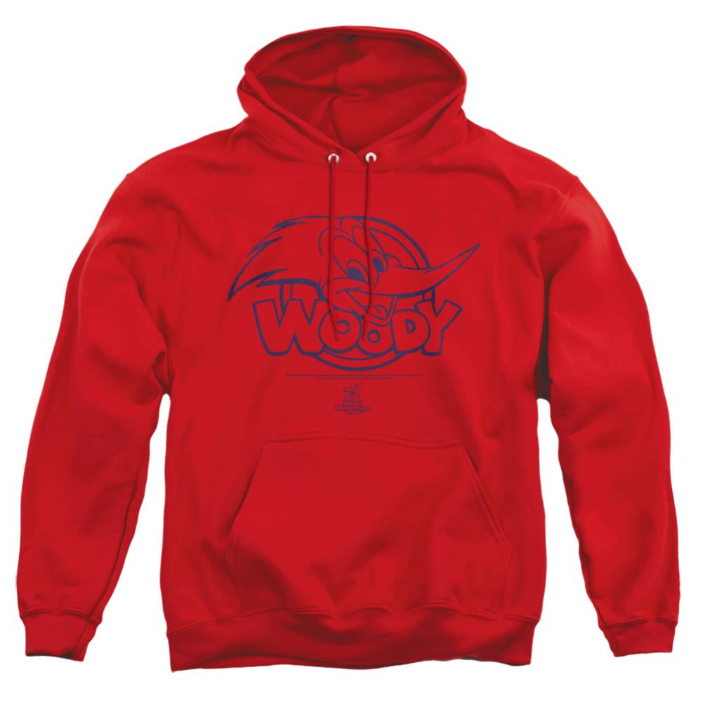 Woody Woodpecker Big Head Men's Pull-Over 75 25 Poly Hoodie