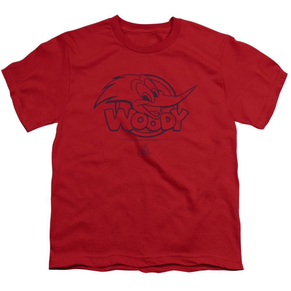 Woody Woodpecker Big Head Youth 18/1 100% Cotton Short-Sleeve T-Shirt