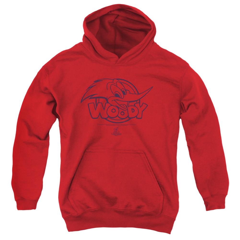 Woody Woodpecker Big Head Youth Cotton Poly Pull-Over Hoodie