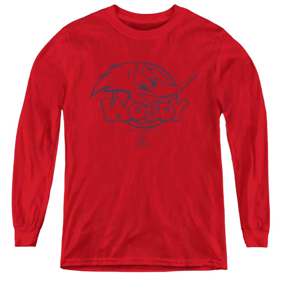 Woody Woodpecker Big Head Youth Long-Sleeve T-Shirt