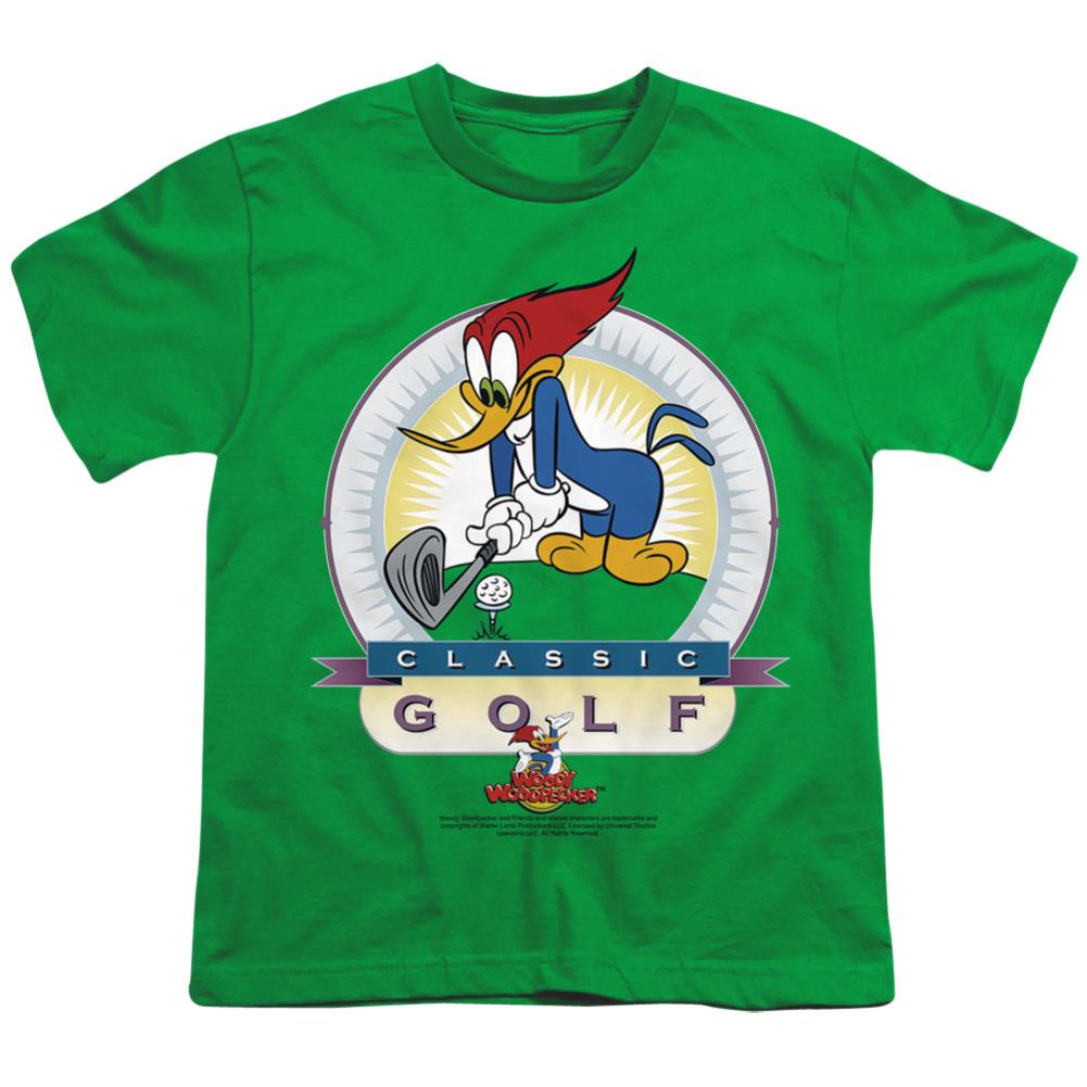 Woody Woodpecker Classic Golf Youth 18/1 100% Cotton Short-Sleeve T-Shirt