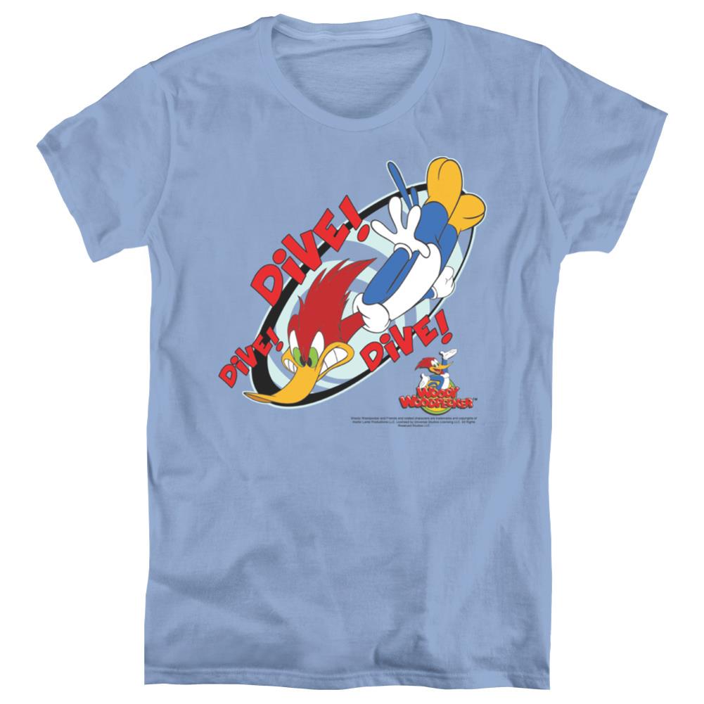 Woody Woodpecker Dive Women's 18/1 Cotton Short-Sleeve T-Shirt