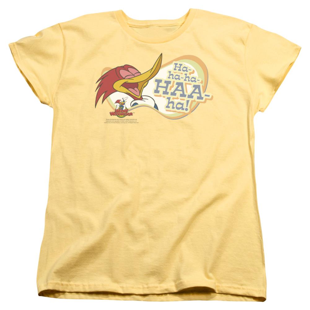 Woody Woodpecker Famous Laugh Women's 18/1 Cotton Short-Sleeve T-Shirt