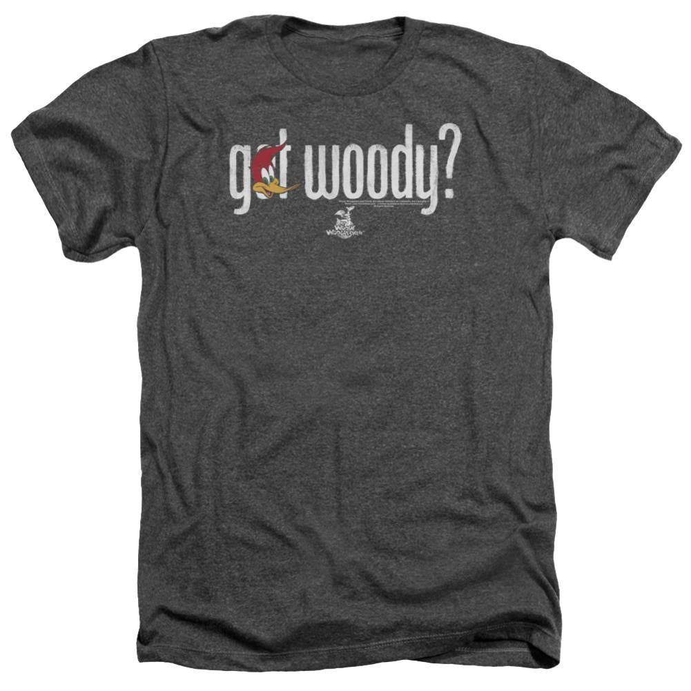 Woody Woodpecker Got Woody Men's 30/1 Heather 60 40 Poly Short-Sleeve T-Shirt