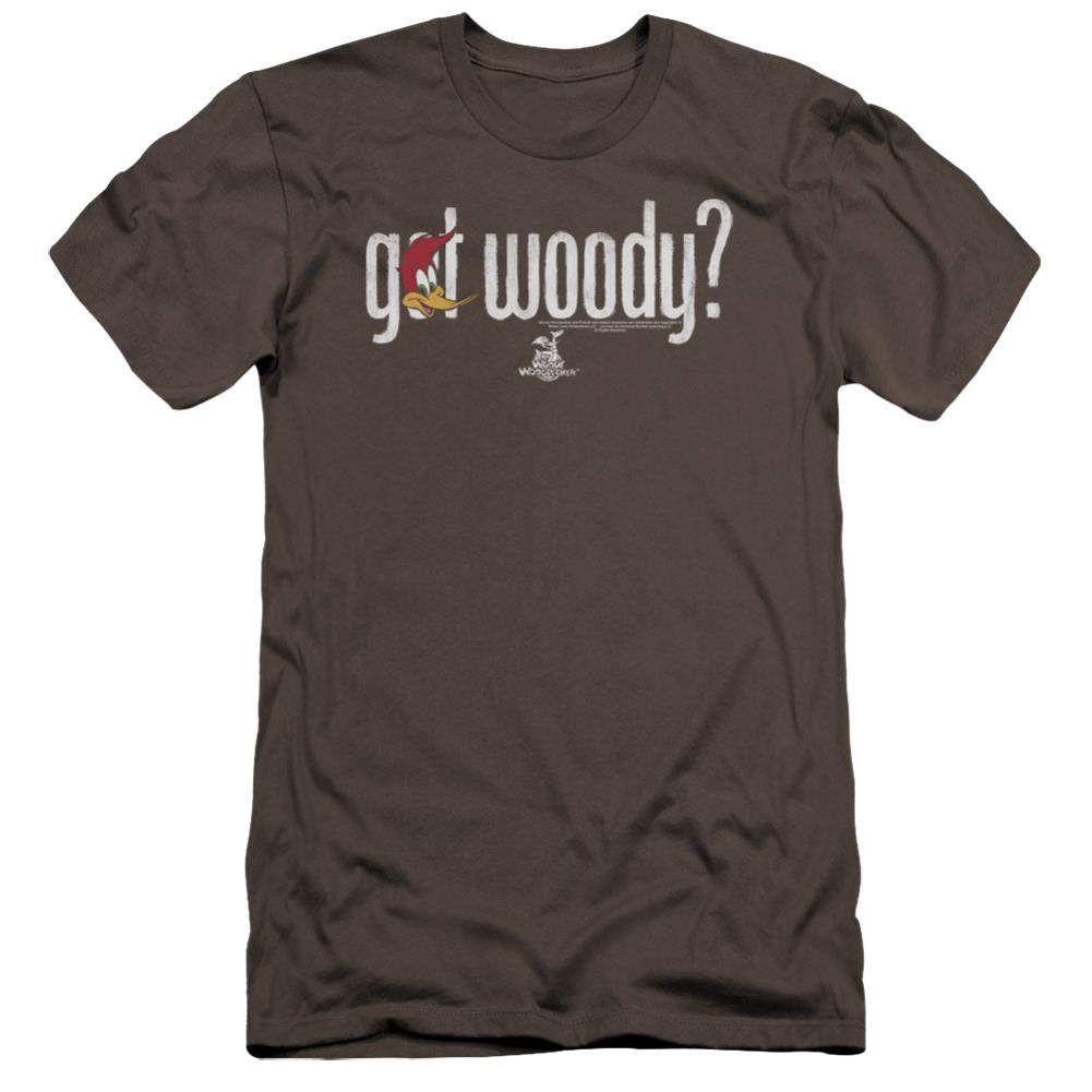 Woody Woodpecker Got Woody Men's Ultra-Soft 30/1 Cotton Slim Short-Sleeve T-Shirt