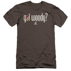 Woody Woodpecker Got Woody Men's Ultra-Soft 30/1 Cotton Slim Short-Sleeve T-Shirt