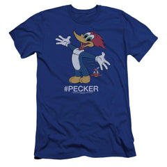 Woody Woodpecker Hashtag Woody Men's Ultra-Soft 30/1 Cotton Slim Short-Sleeve T-Shirt