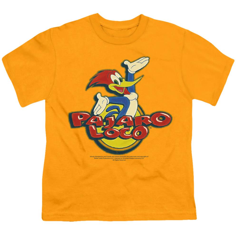 Woody Woodpecker Loco Youth 18/1 100% Cotton Short-Sleeve T-Shirt