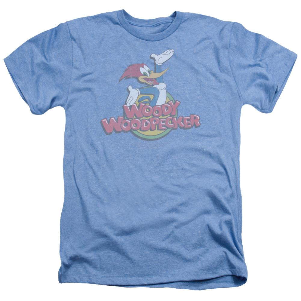 Woody Woodpecker Retro Fade Men's 30/1 Heather 60 40 Poly Short-Sleeve T-Shirt