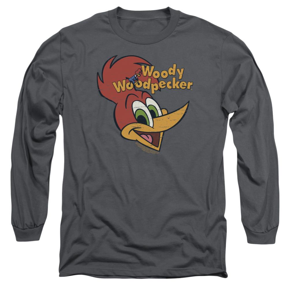 Woody Woodpecker Retro Logo Men's 18/1 Cotton Long-Sleeve T-Shirt