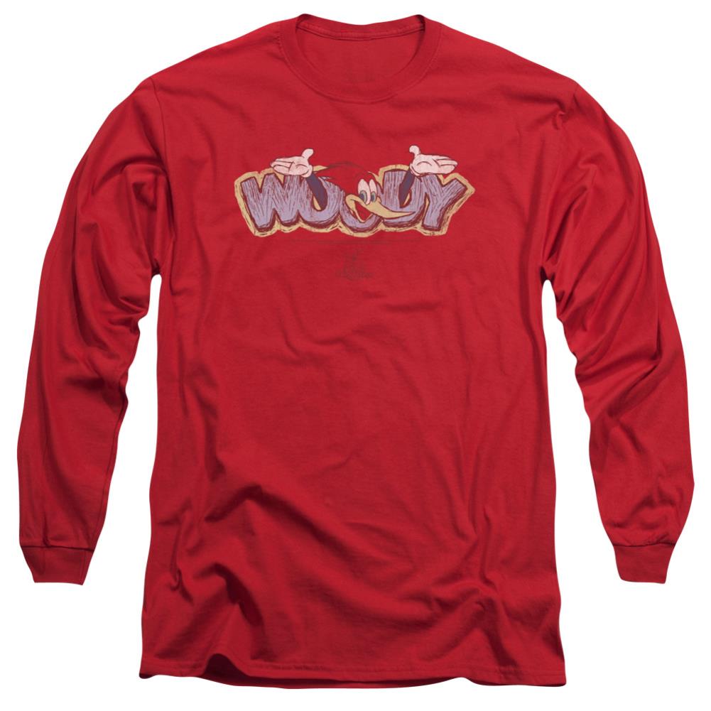 Woody Woodpecker Sketchy Bird Men's 18/1 Cotton Long-Sleeve T-Shirt