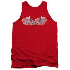 Woody Woodpecker Sketchy Bird Men's 18/1 Cotton Tank Top