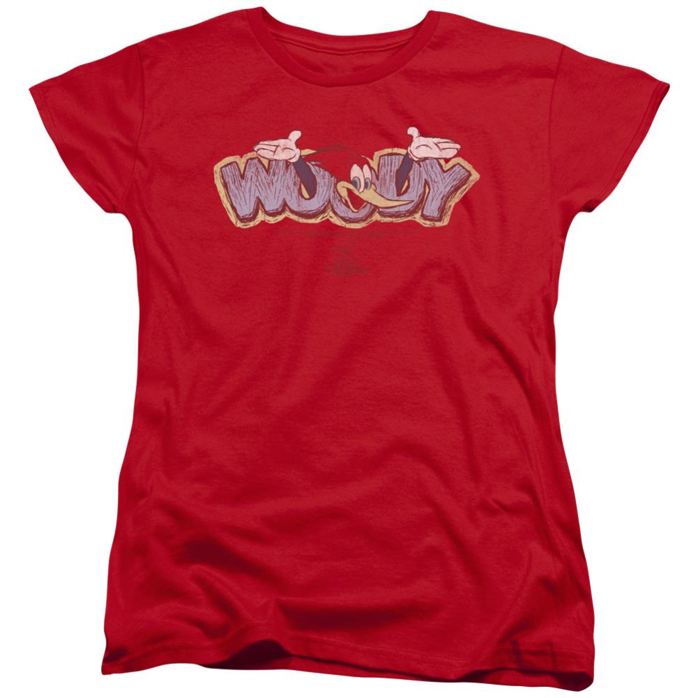 Woody Woodpecker Sketchy Bird Women's 18/1 Cotton Short-Sleeve T-Shirt