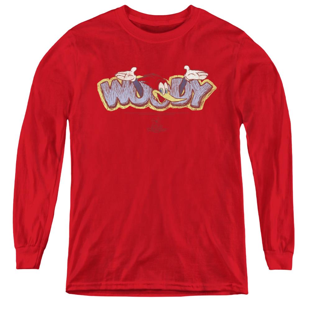 Woody Woodpecker Sketchy Bird Youth Long-Sleeve T-Shirt