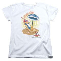 Woody Woodpecker Summertime Women's 18/1 Cotton Short-Sleeve T-Shirt
