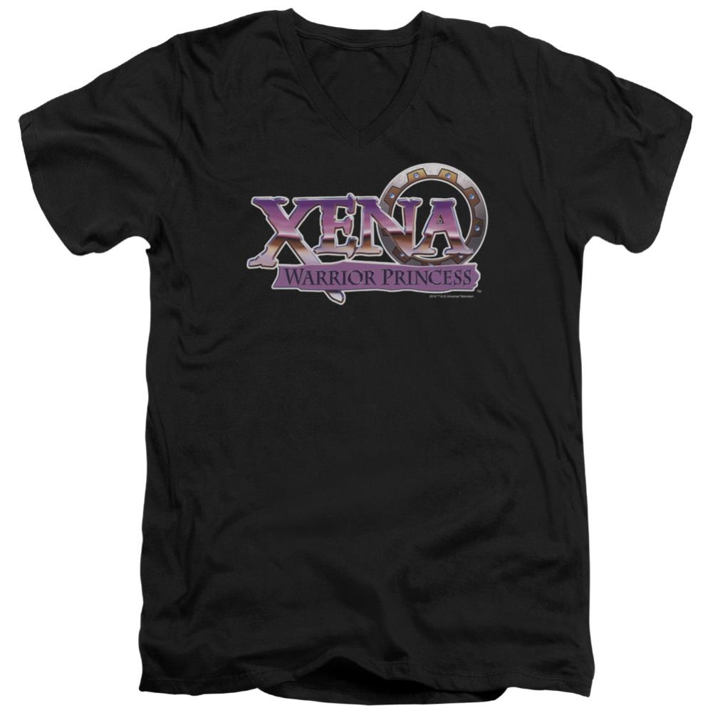 Xena Warrior Princess Logo Men's 30/1 Cotton Slim V-Neck T-Shirt