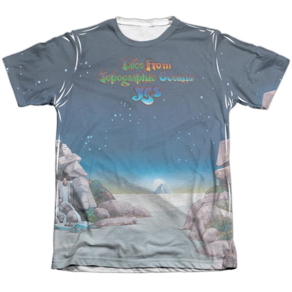 Yes Topographic Oceans Men's Regular Fit Poly Cotton Short-Sleeve T-Shirt