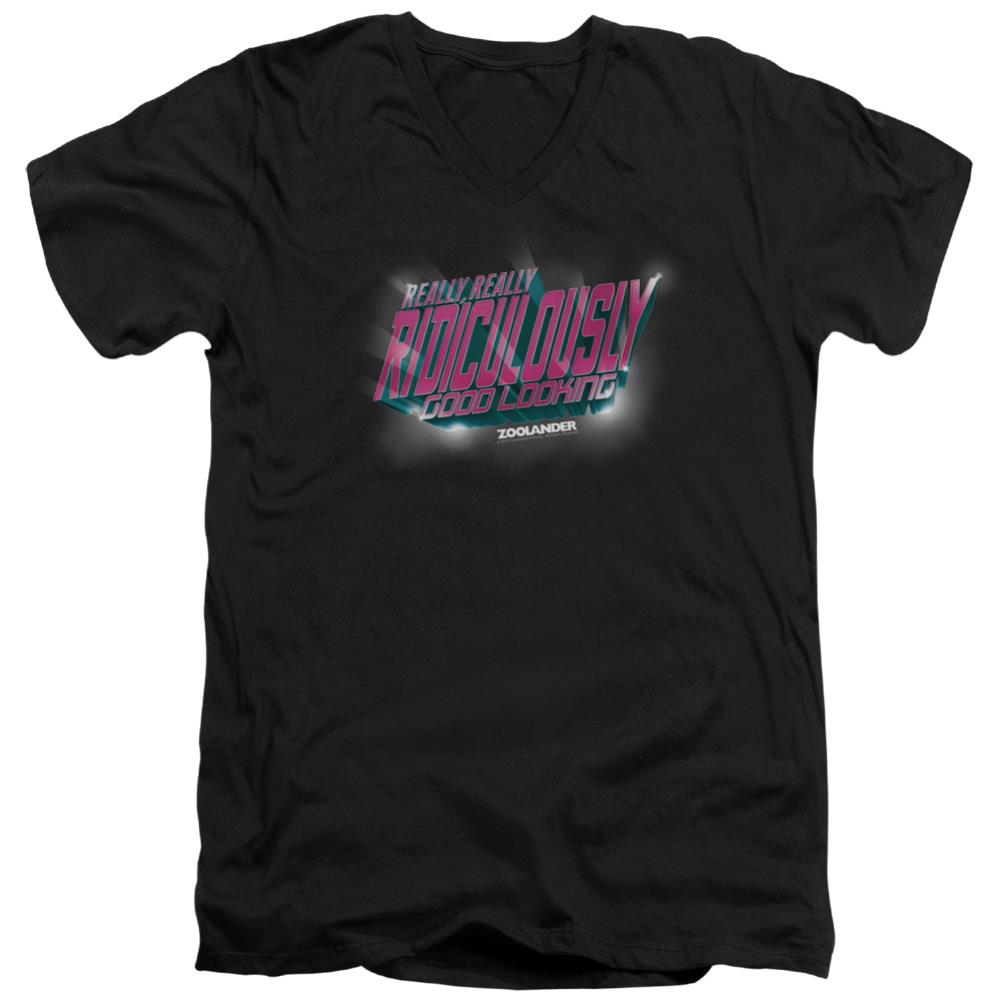 Zoolander Ridiculously Good Looking Men's 30/1 Cotton Slim V-Neck T-Shirt